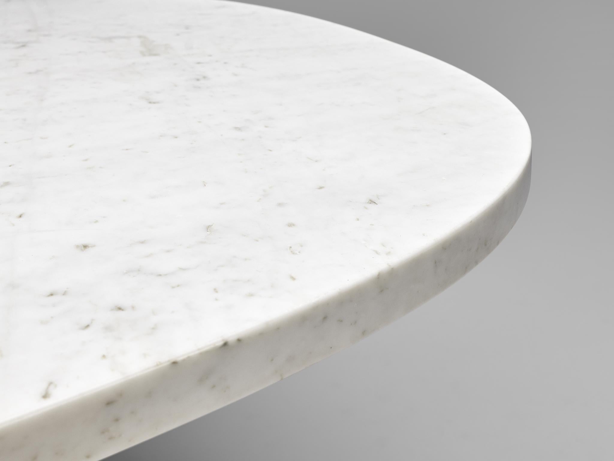 Angelo Mangiarotti 'Eros' Oval Dining Table in White Marble 2