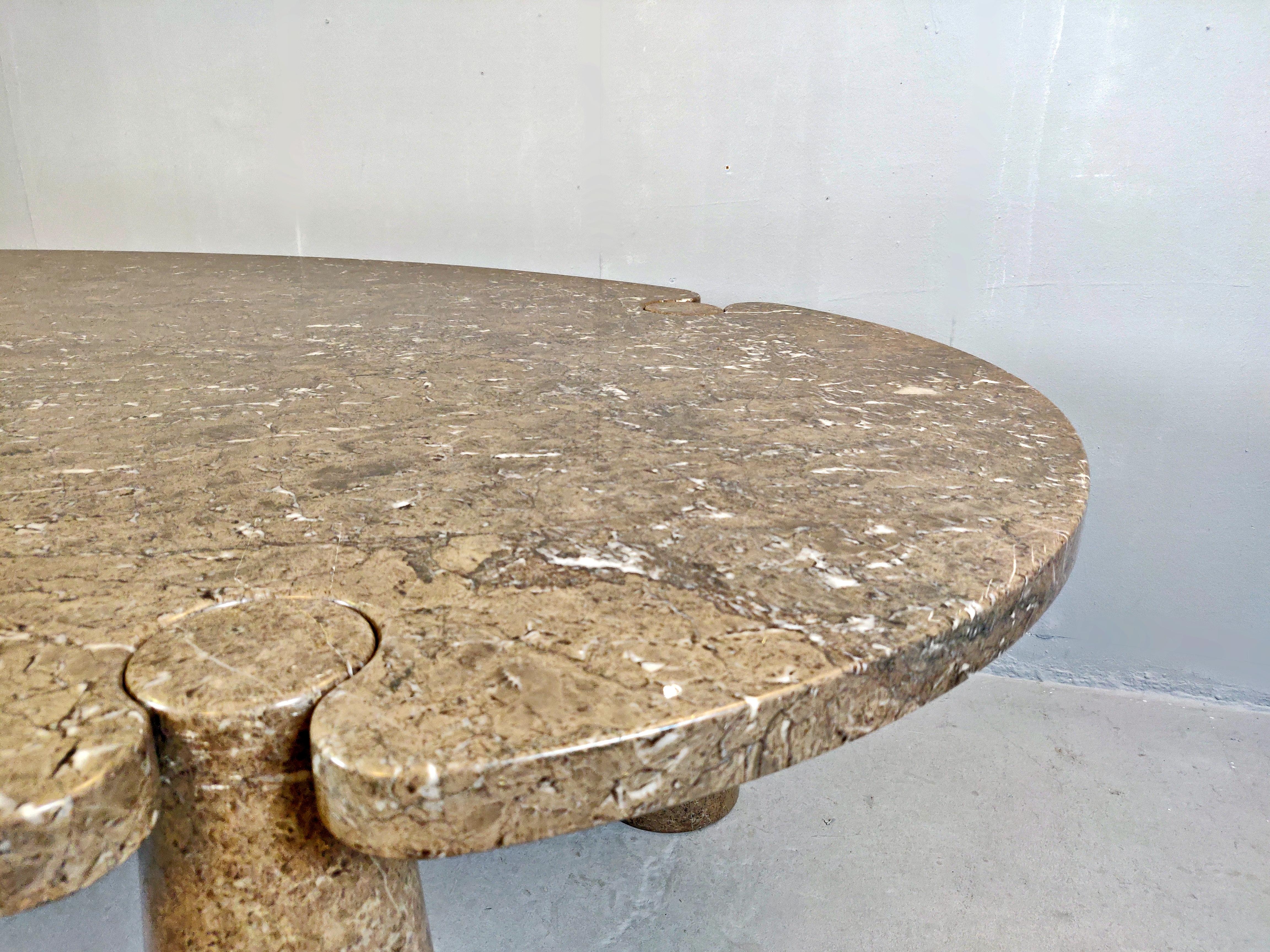Mid-Century Modern Angelo Mangiarotti 'Eros' Oval Mondragone Marble Dining Table 1