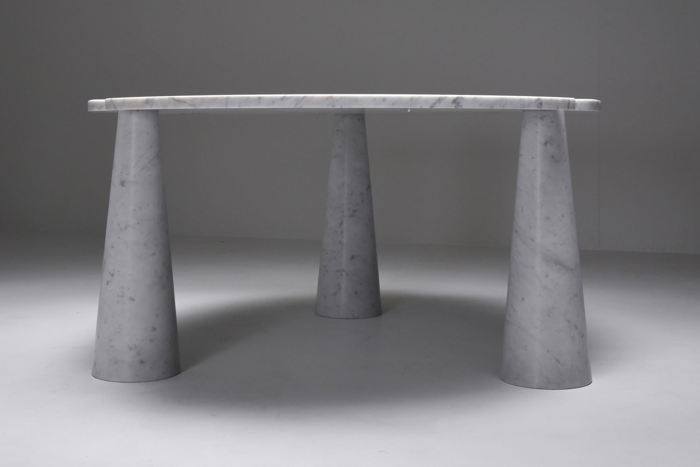 Angelo Mangiarotti 'Eros' Round Marble Dining Table, 1970s In Excellent Condition In Antwerp, BE