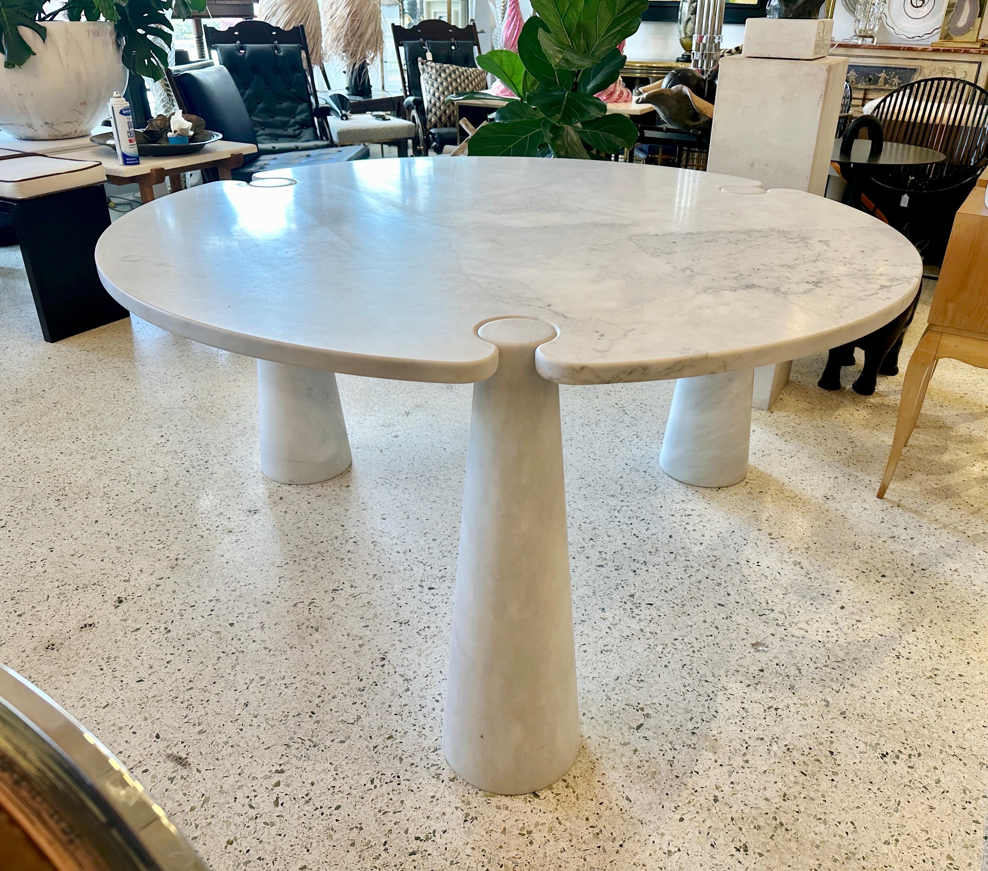Angelo Mangiarotti 'Eros' Round Marble Dining Table, Italy, 1970s For Sale 4