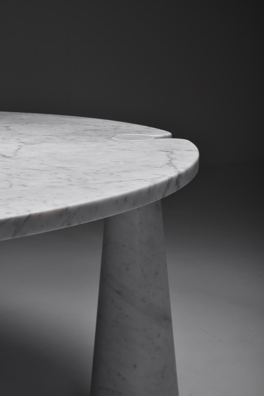 Angelo Mangiarotti 'Eros' Round Marble Dining Table, Italy, 1970s For Sale 4