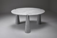 Tavolo da pranzo rotondo in marmo 'Eros' di Angelo Mangiarotti, Italia, anni '70