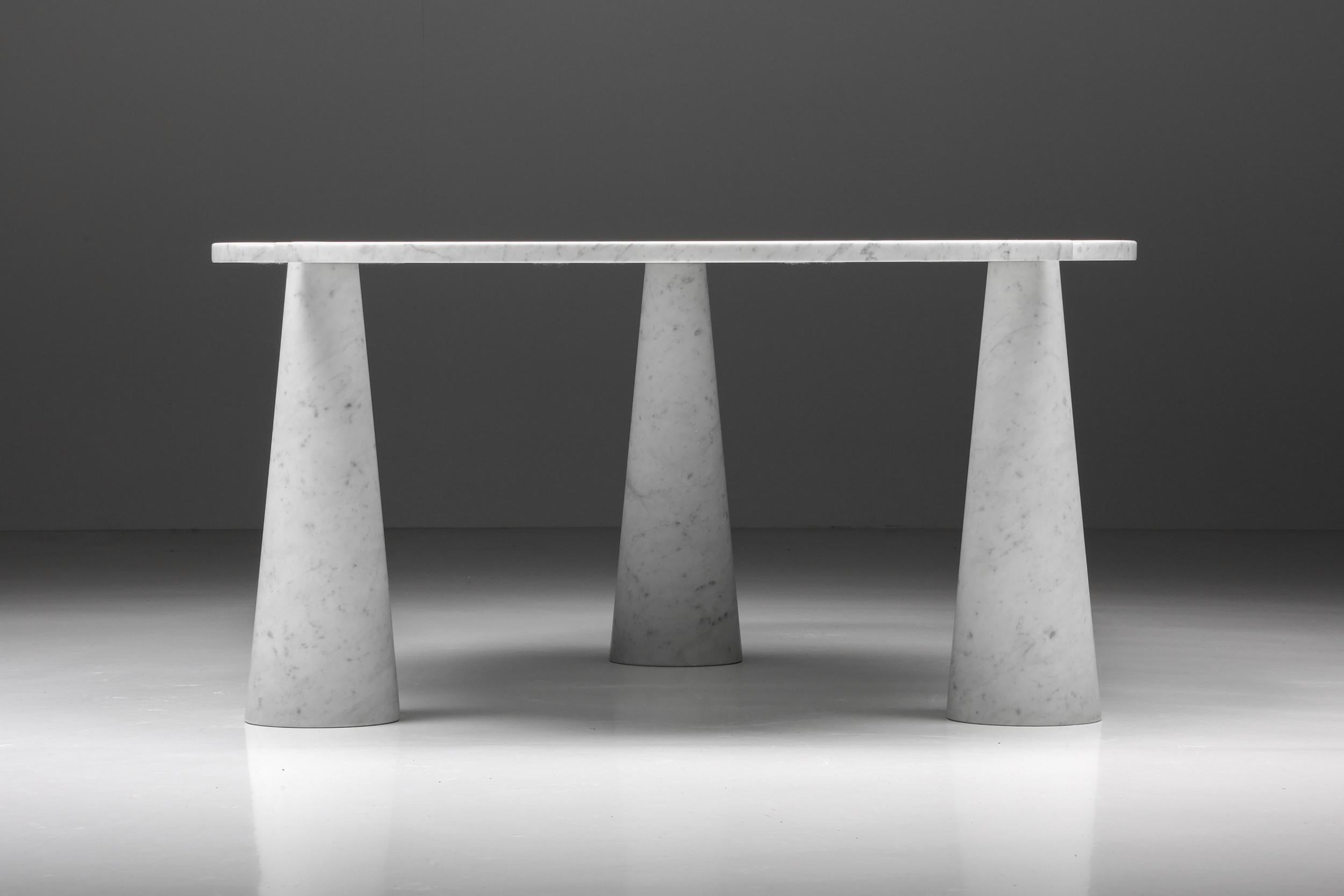 Post-Modern Angelo Mangiarotti 'Eros' Round Marble Dining Table, Italy, 1970's
