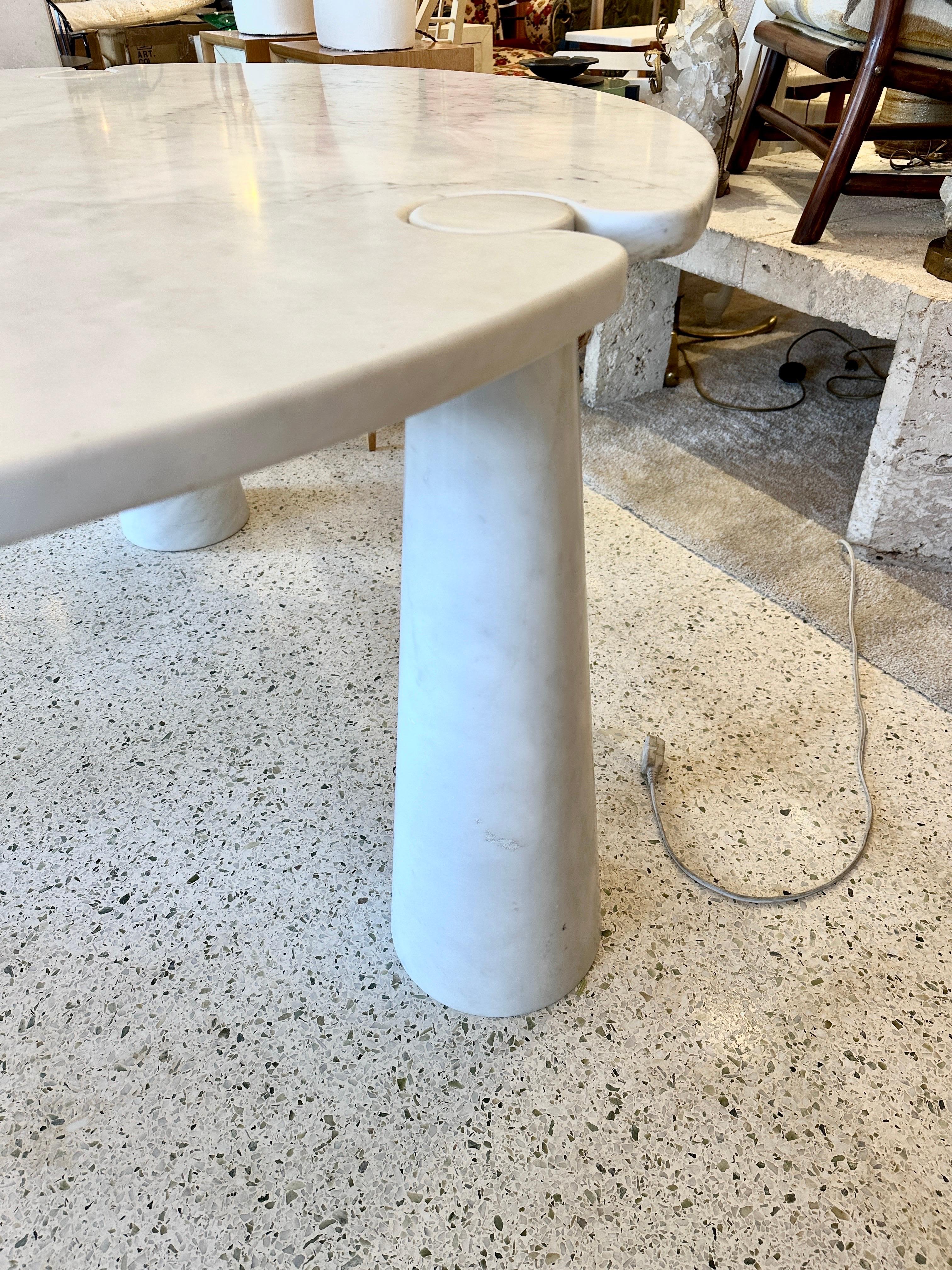 Italian Angelo Mangiarotti 'Eros' Round Marble Dining Table, Italy, 1970s For Sale