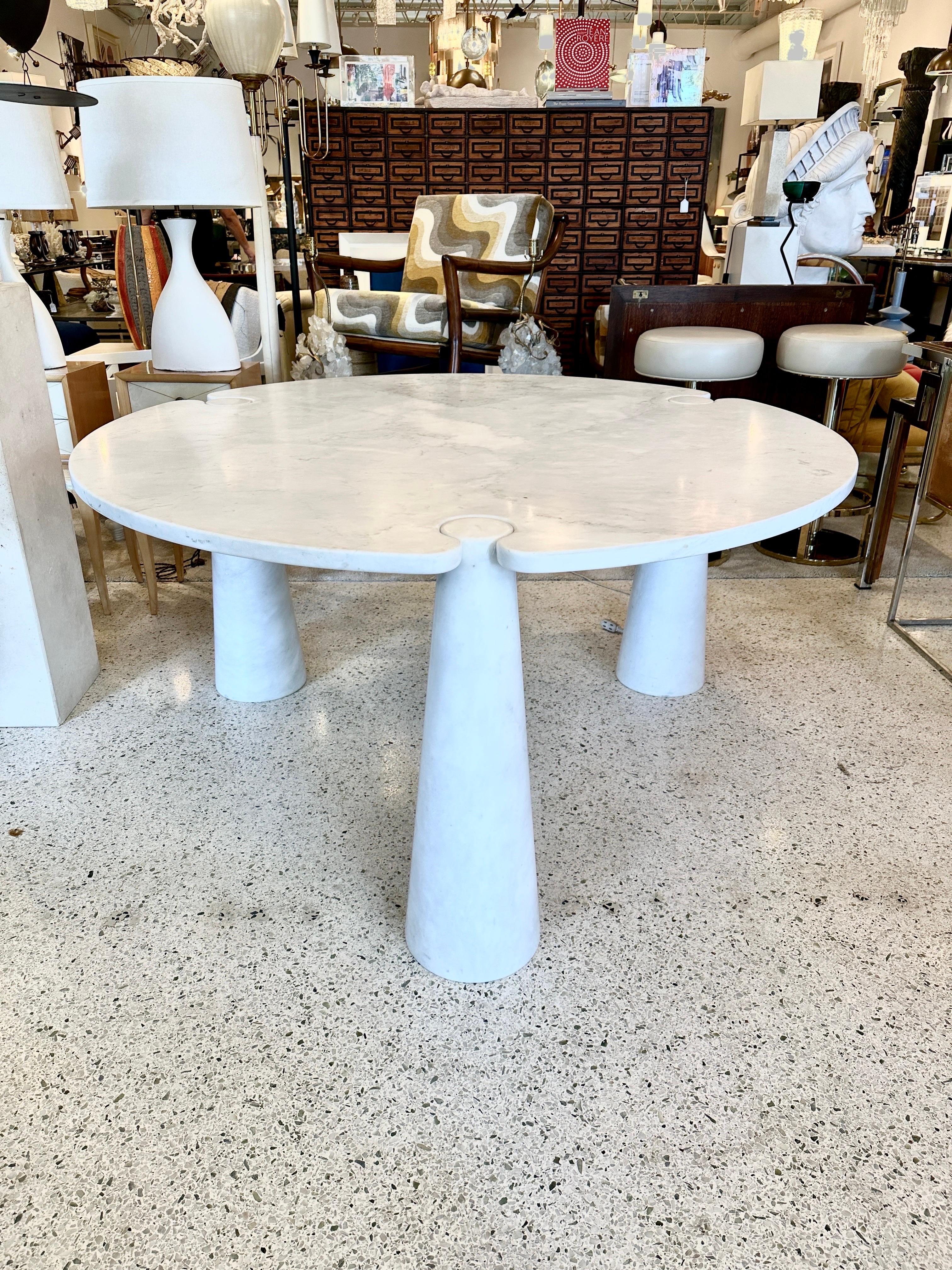 Angelo Mangiarotti 'Eros' Round Marble Dining Table, Italy, 1970s For Sale 1