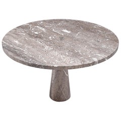 Angelo Mangiarotti 'Eros' Round Table in Grey Marble