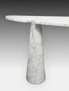 Angelo Mangiarotti Table console en marbre de Carrare série Eros, Skipper Label