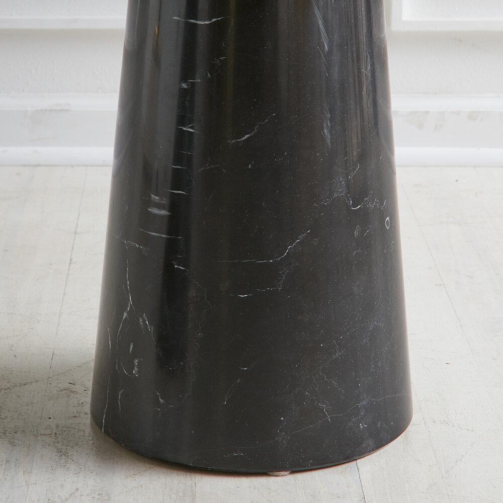 Modern Tall Angelo Mangiarotti Eros Side Table in Nero Marquina Marble
