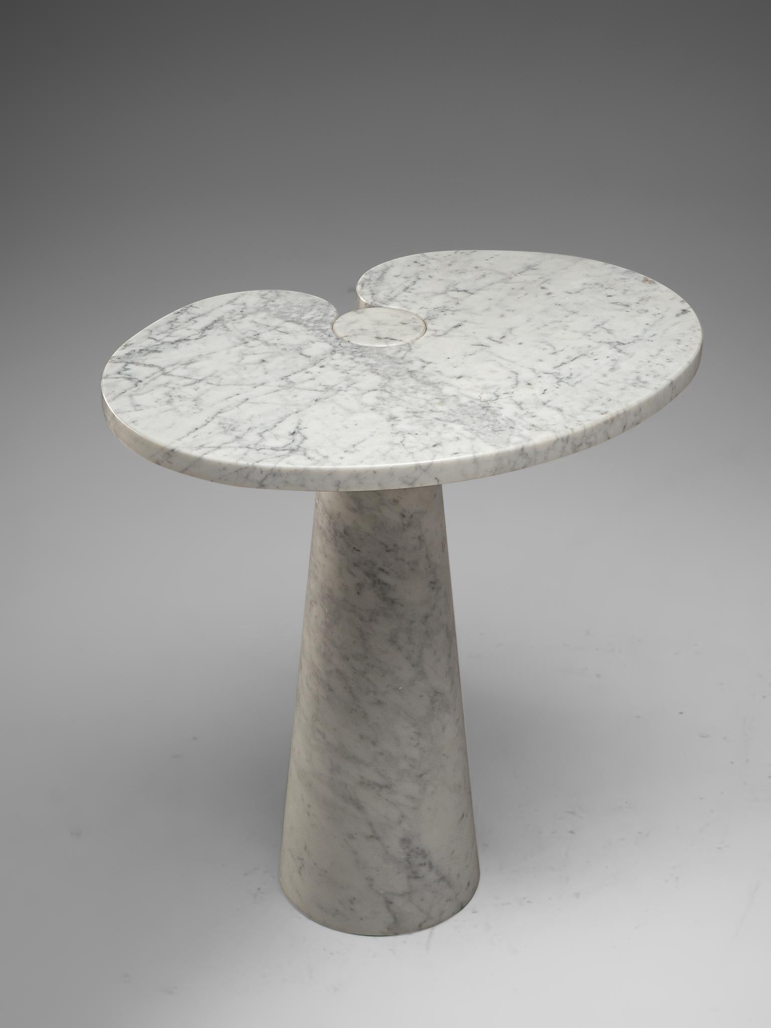 Mid-Century Modern Angelo Mangiarotti 'Eros' Side Table in White Marble