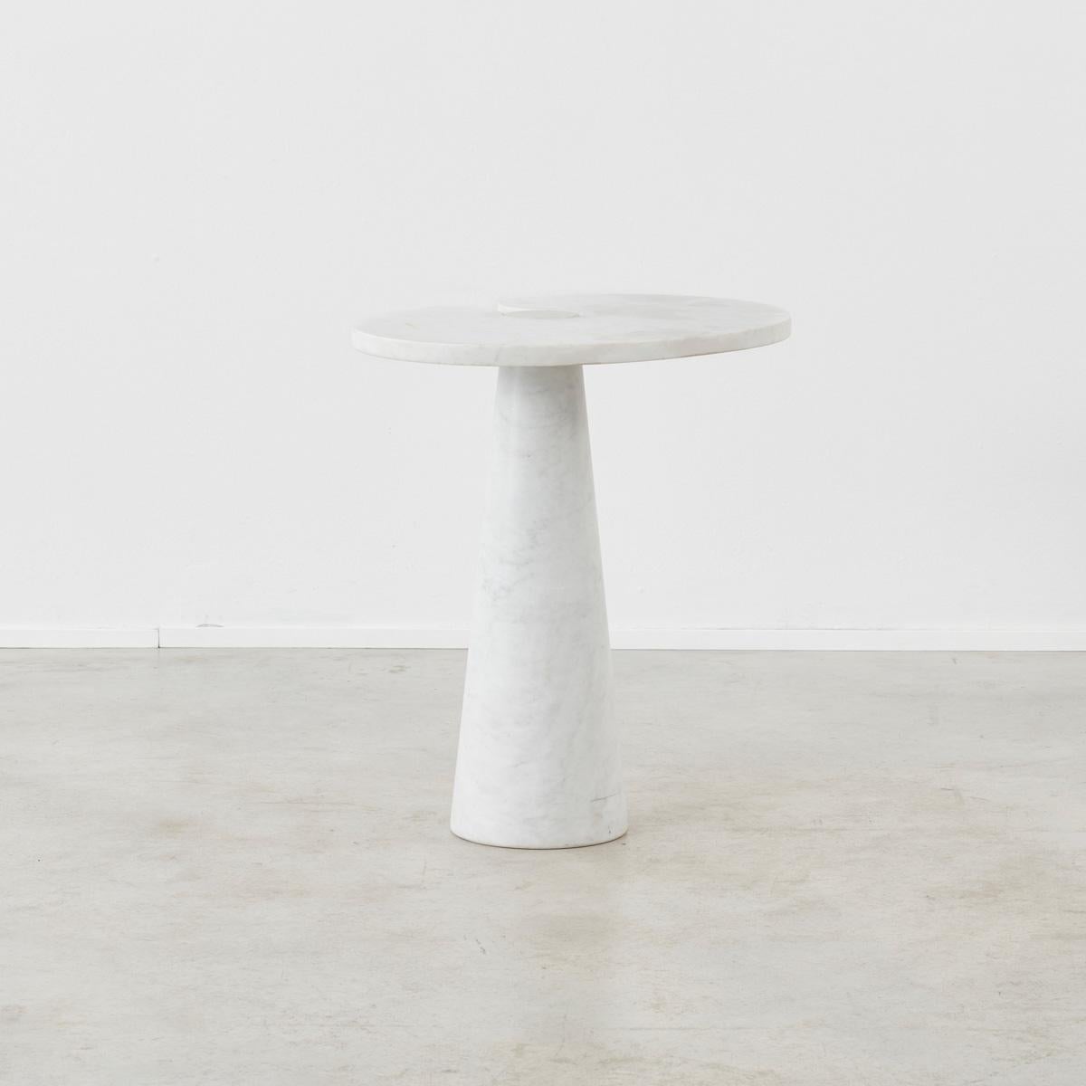 Angelo Mangiarotti’s (1921-2012) central philosophy as an architect was to create forms that responded directly to the material’s properties. The weight of marble inspired him to create the Eros series of tables in the 1970s for Skipper. It relies