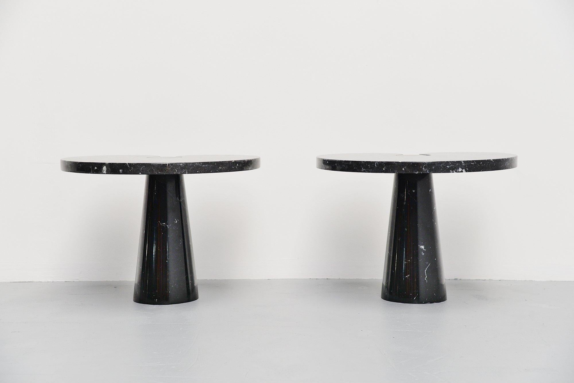 Marble Angelo Mangiarotti Eros Side Tables Skipper, Italy, 1971