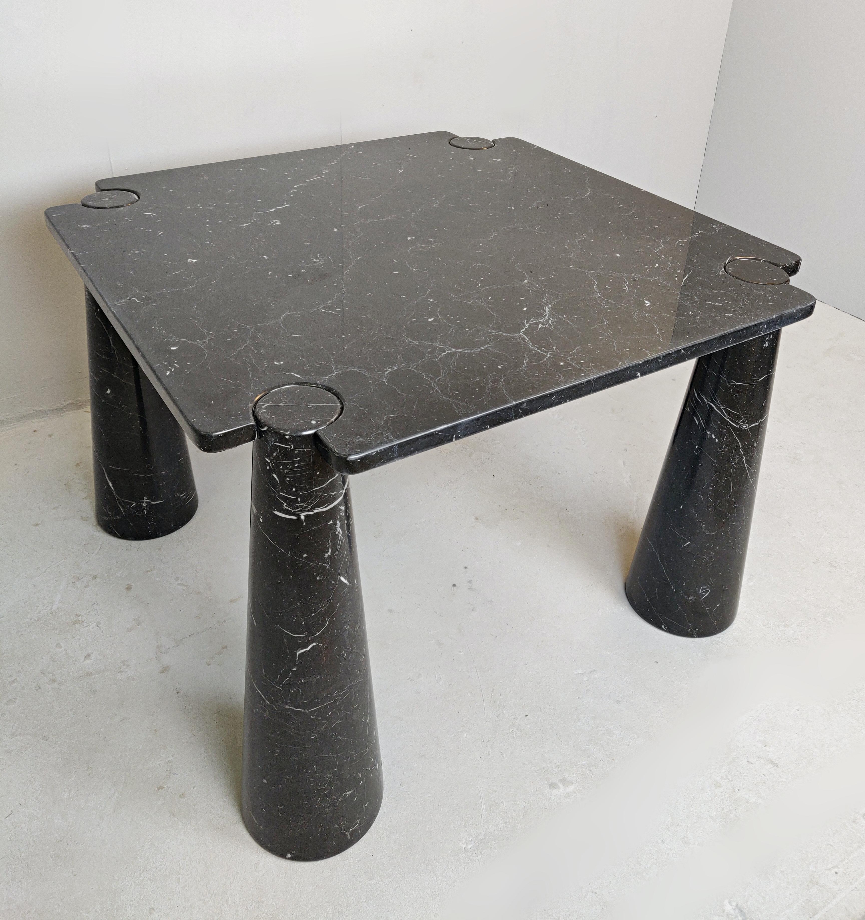 Mid-Century Modern Angelo Mangiarotti 'Eros' Square Marble Dining Table