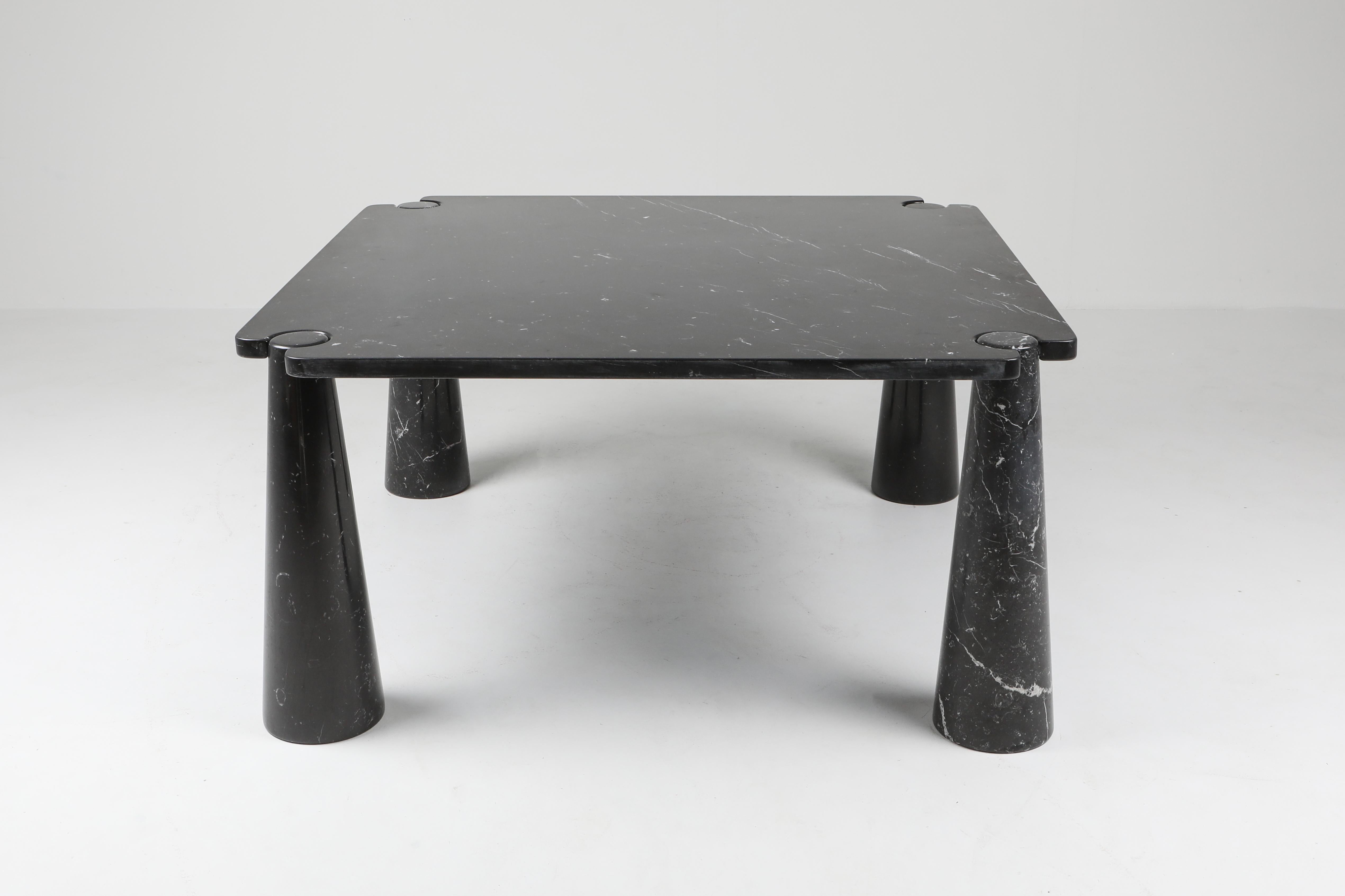 Post-Modern Angelo Mangiarotti 'Eros' Square Marble Dining Table