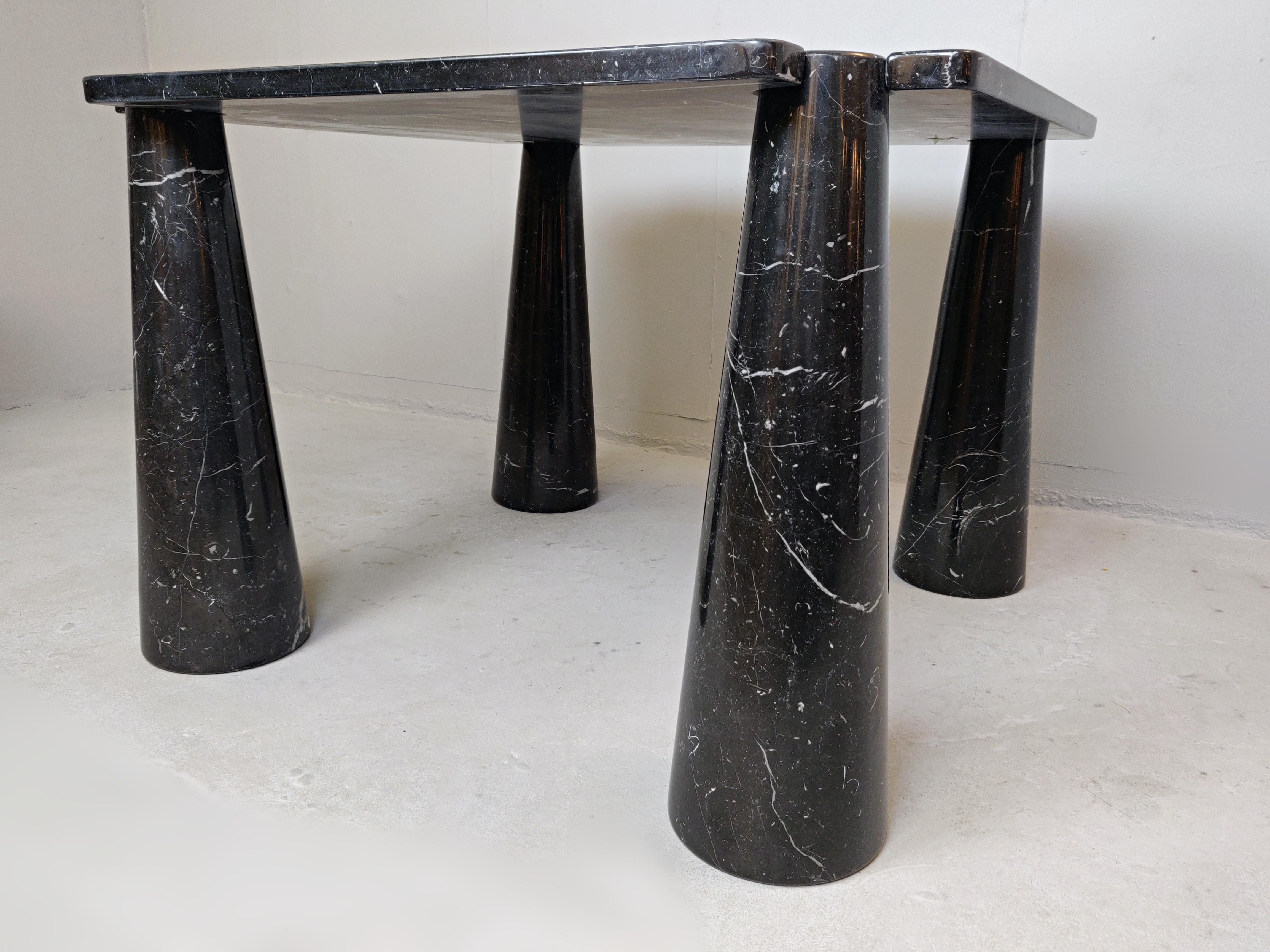 Late 20th Century Angelo Mangiarotti 'Eros' Square Marble Dining Table