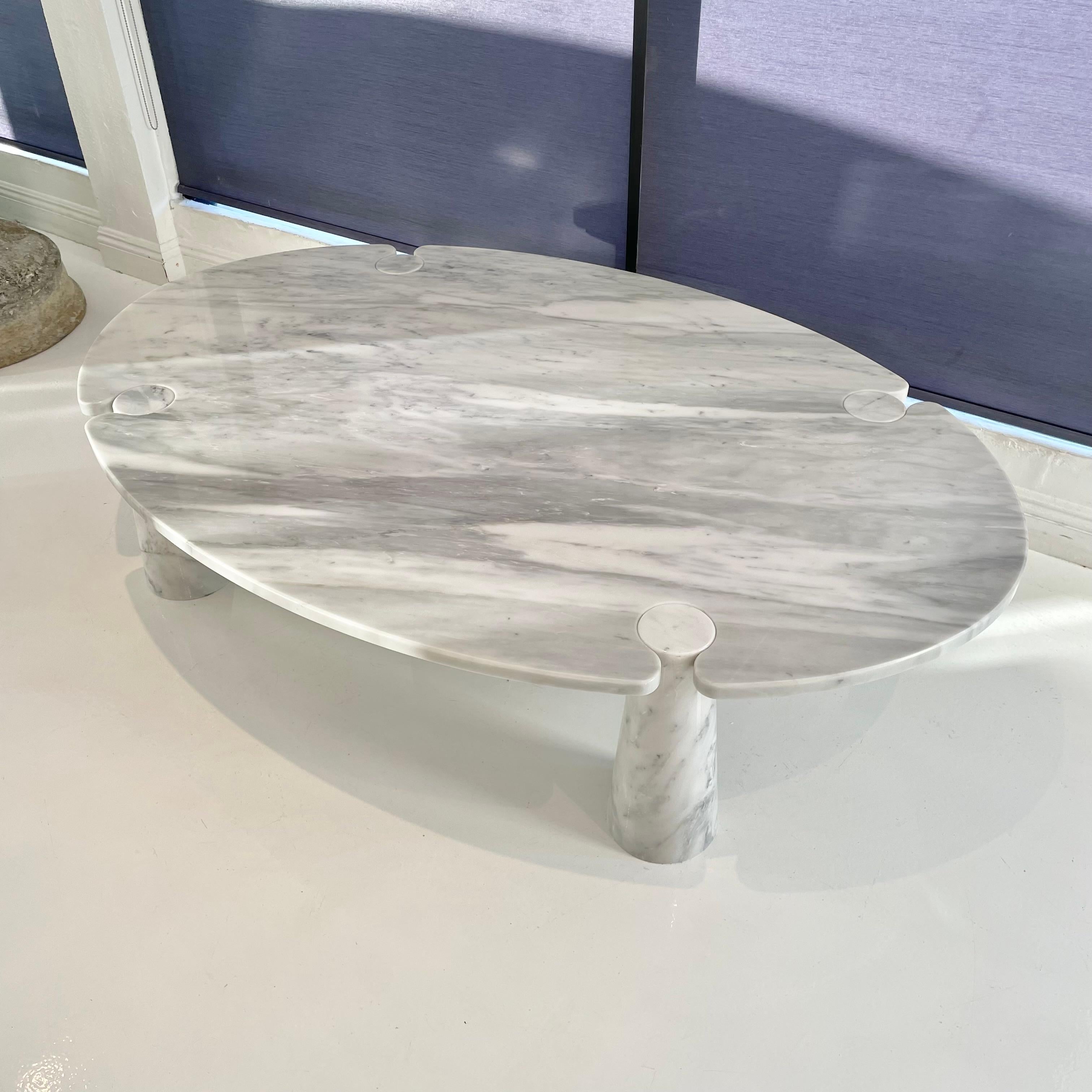 Angelo Mangiarotti 'Eros' White Carrara Marble Cocktail Table, 1970s Italy 1