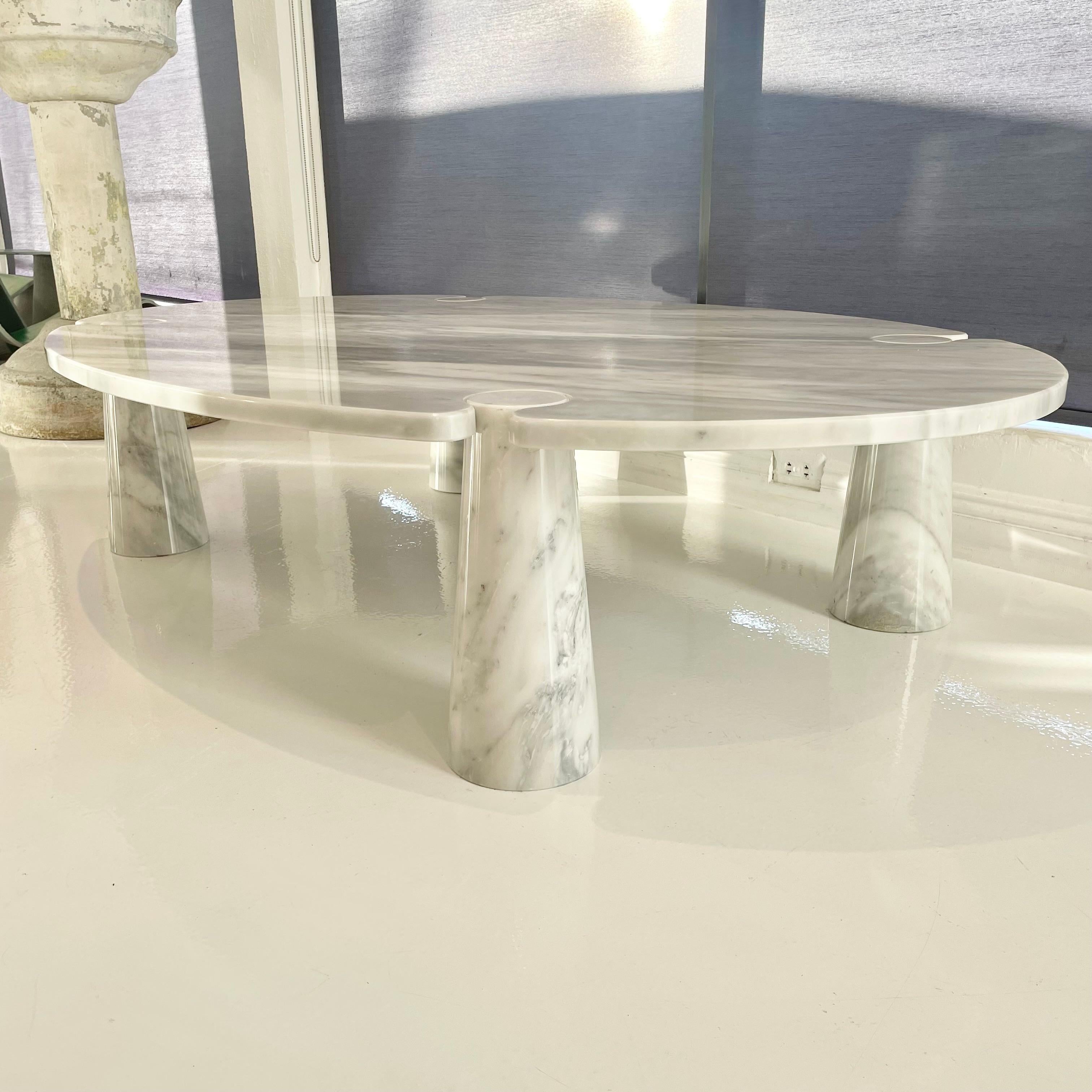 Angelo Mangiarotti 'Eros' White Carrara Marble Cocktail Table, 1970s Italy 3