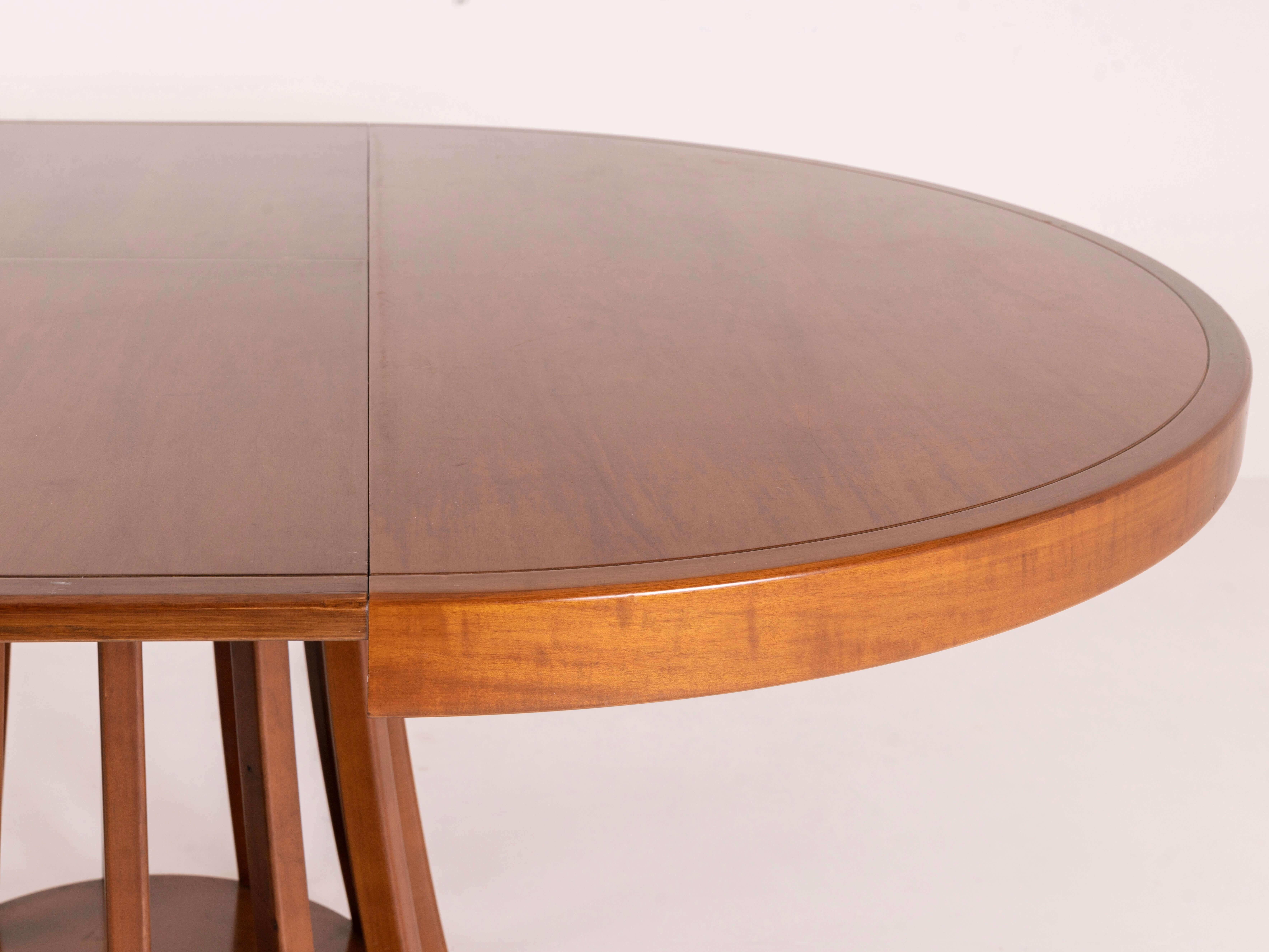 Angelo Mangiarotti Extendable Dining Table in Walnut, Italy 1970s 3