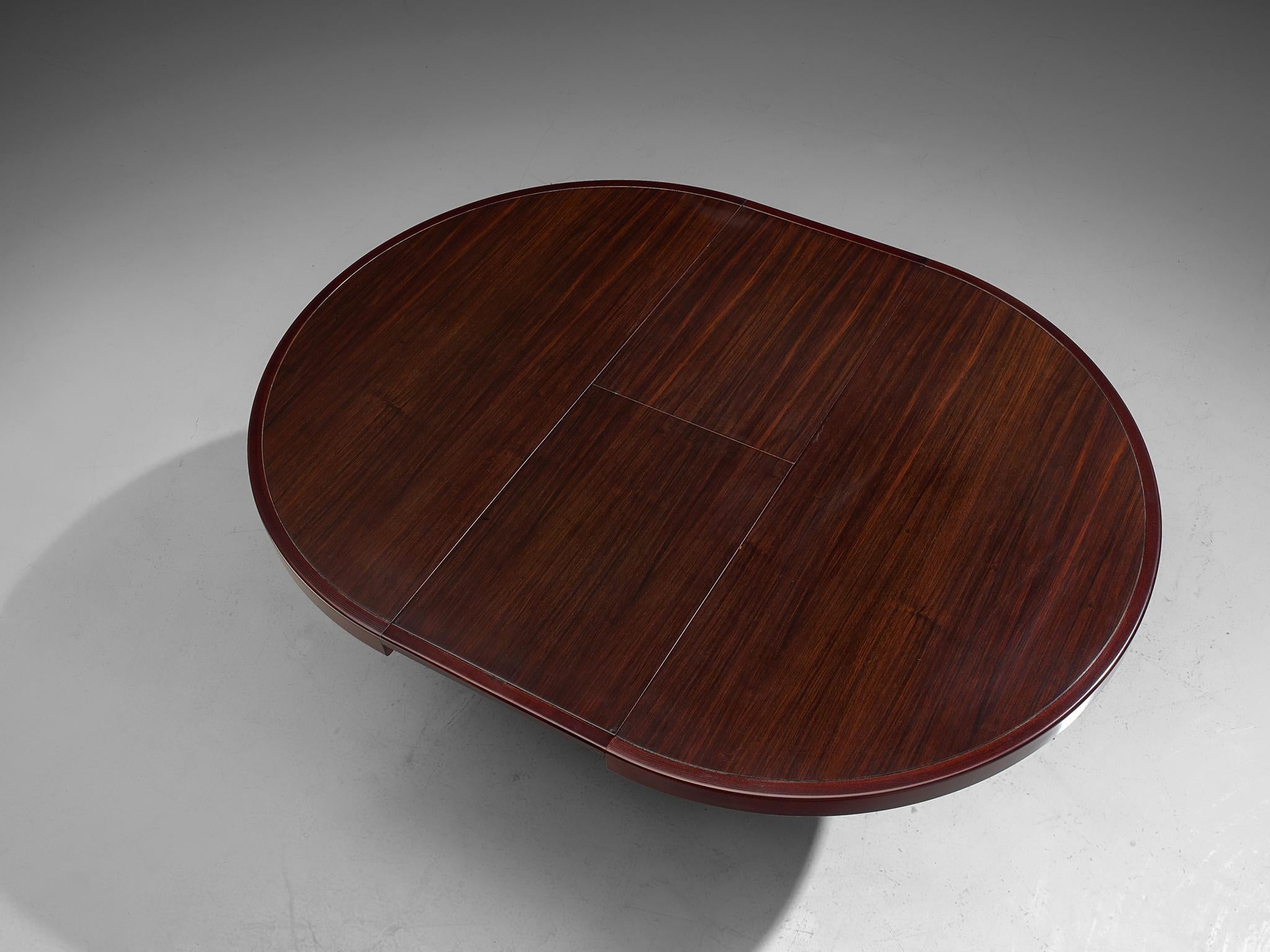 Wood Angelo Mangiarotti Extendable Table in Mahogany