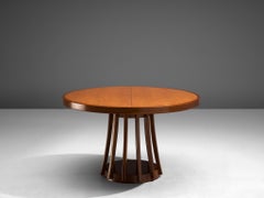 Angelo Mangiarotti Extendable Table in Walnut and Mahogany