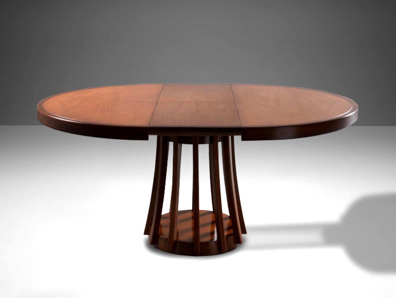 Mid-Century Modern Angelo Mangiarotti, Extending Round Table S11 series, Italy 1970s
