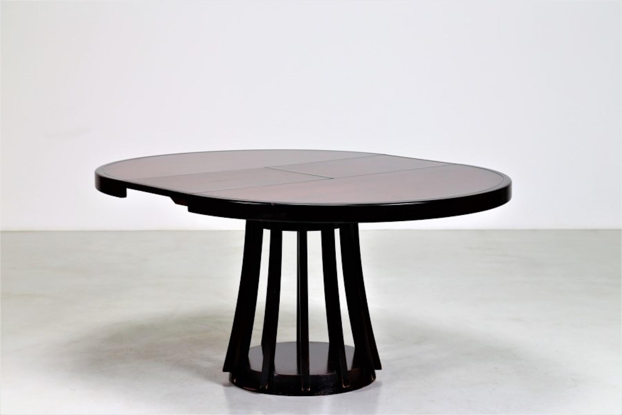 Mid-Century Modern Angelo Mangiarotti, Extending Round Table S11 series, Italy 1970s For Sale