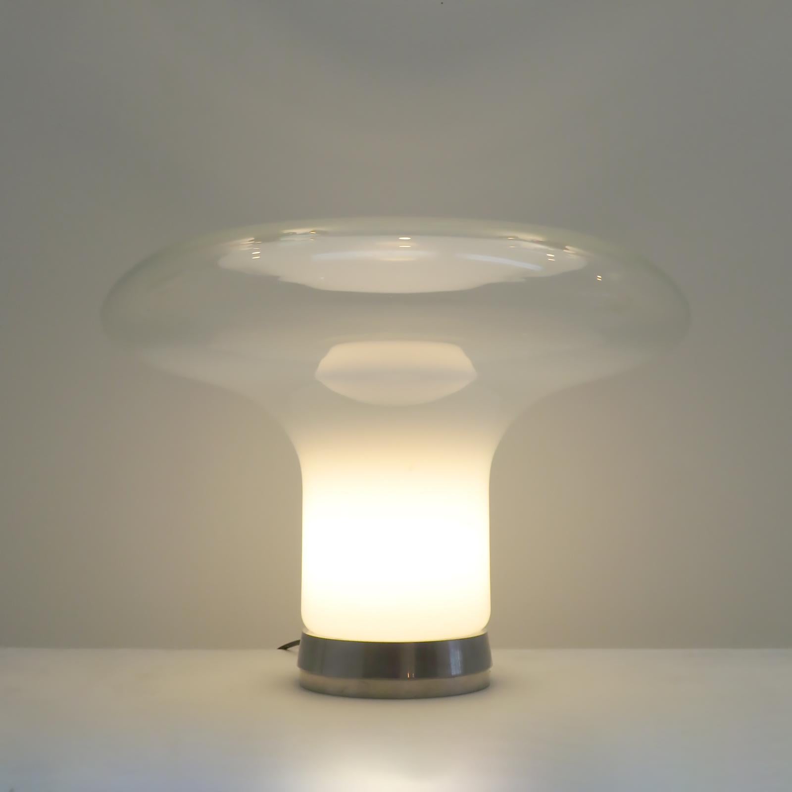 Glass Angelo Mangiarotti for Artemide 'Lesbo' Table Lamp, 1970