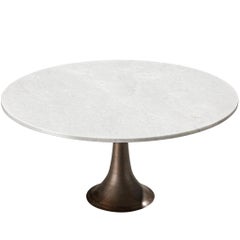 Angelo Mangiarotti for Bernini Sculptural Dining Table 302 in Marble and Bronze