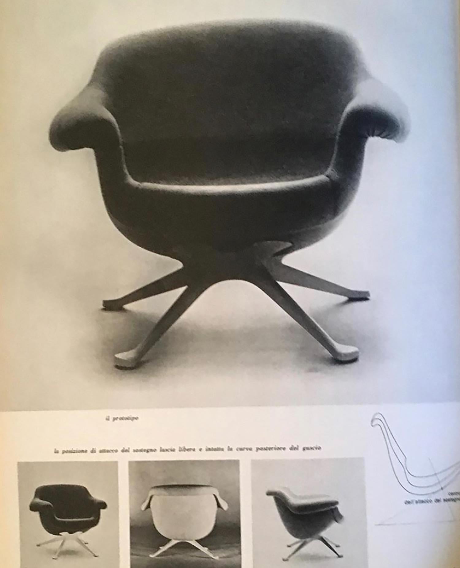 Angelo Mangiarotti for Cassina Lounge Chair, Model 1110 3