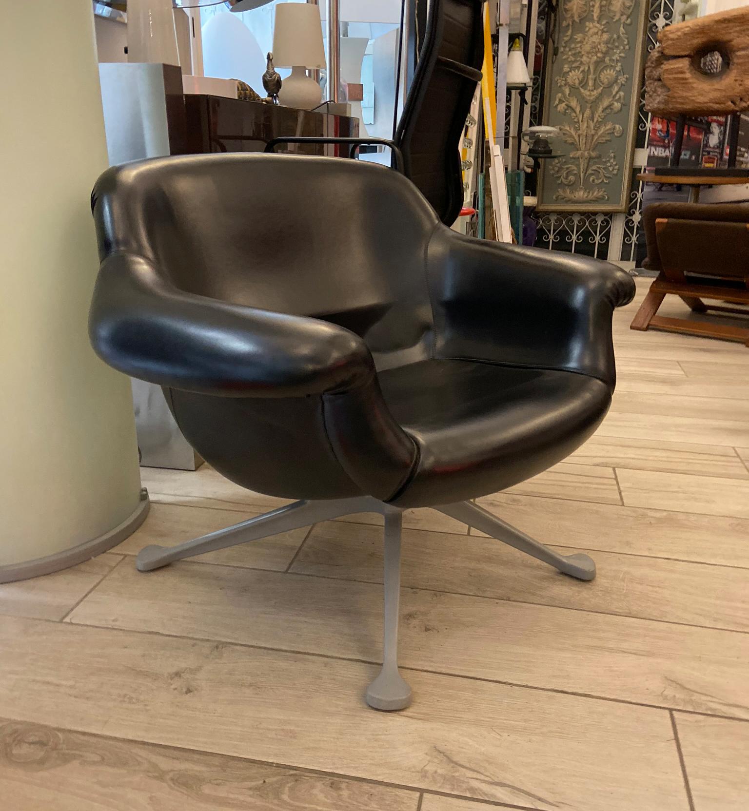 Aluminum Angelo Mangiarotti for Cassina Lounge Chair, Model 1110