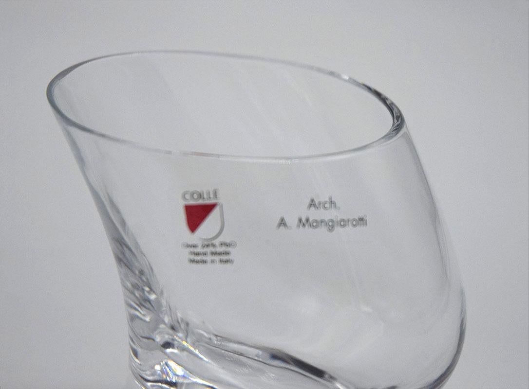 Angelo Mangiarotti for Cristallerie Il Colle 1970s drinking set For Sale 8