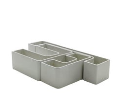 Angelo Mangiarotti für Danese Milano, Tremiti-Vasen aus weißer Keramik, Italien, 1960er Jahre