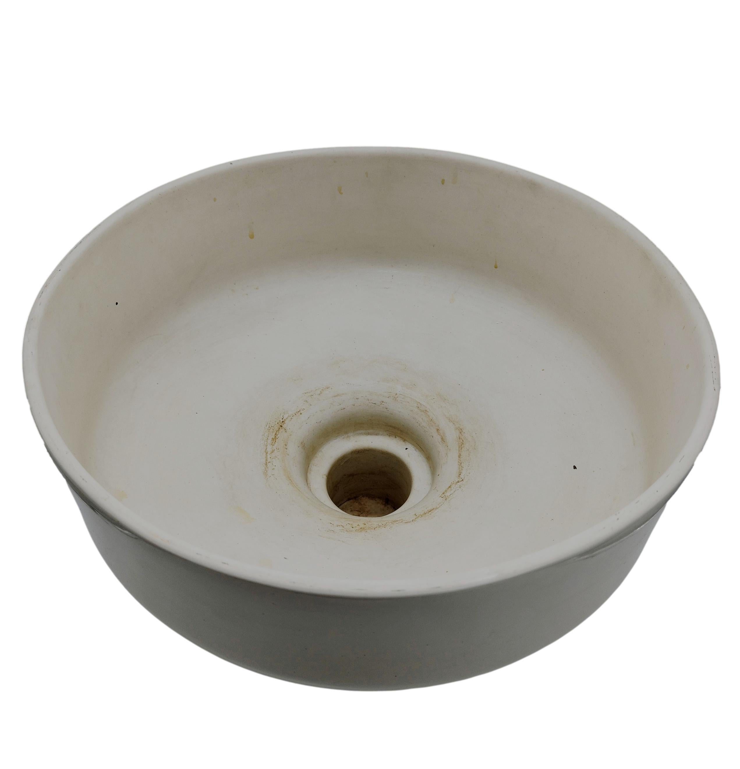 Mid-Century Modern Angelo Mangiarotti for F.lli Brambilla Porcelain Floor Planter, Italy, 1960s For Sale