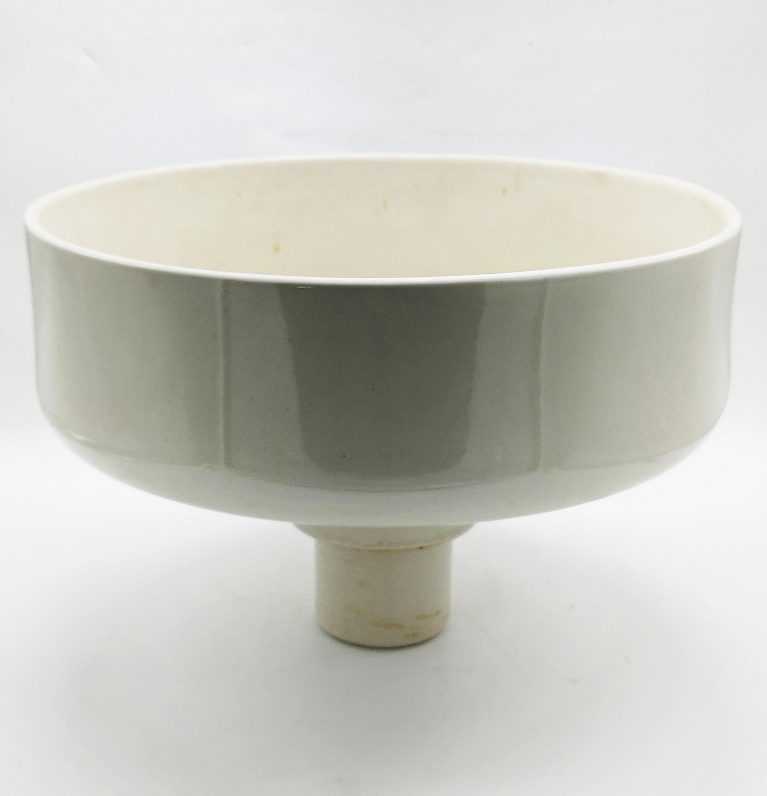 Angelo Mangiarotti for F.lli Brambilla Porcelain Floor Planter, Italy, 1960s In Good Condition For Sale In Naples, IT
