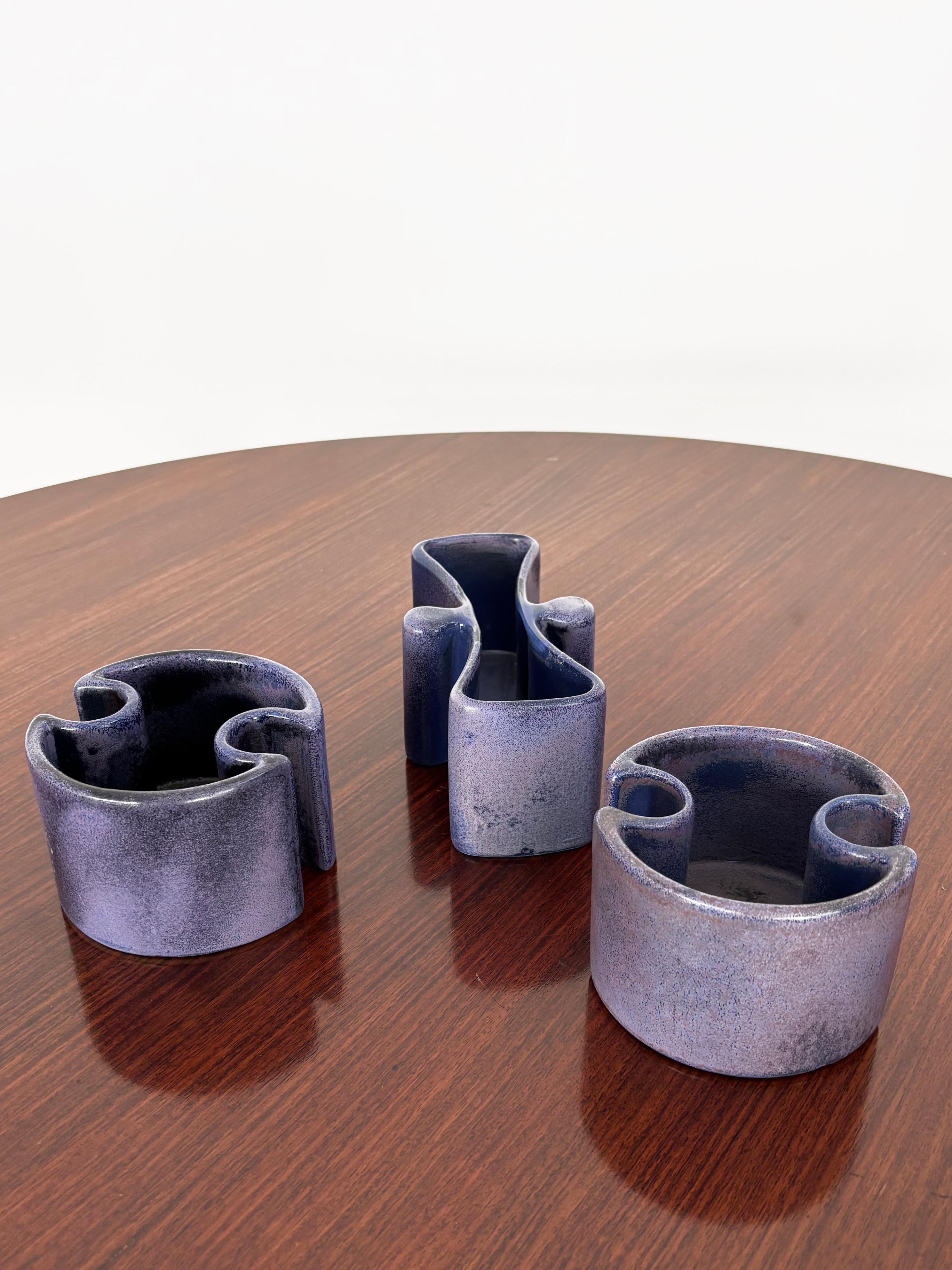 Angelo Mangiarotti per Fratelli Brambilla Centrotavola in ceramica italiana 1968 In condizioni buone in vendita a Reggio Emilia, IT