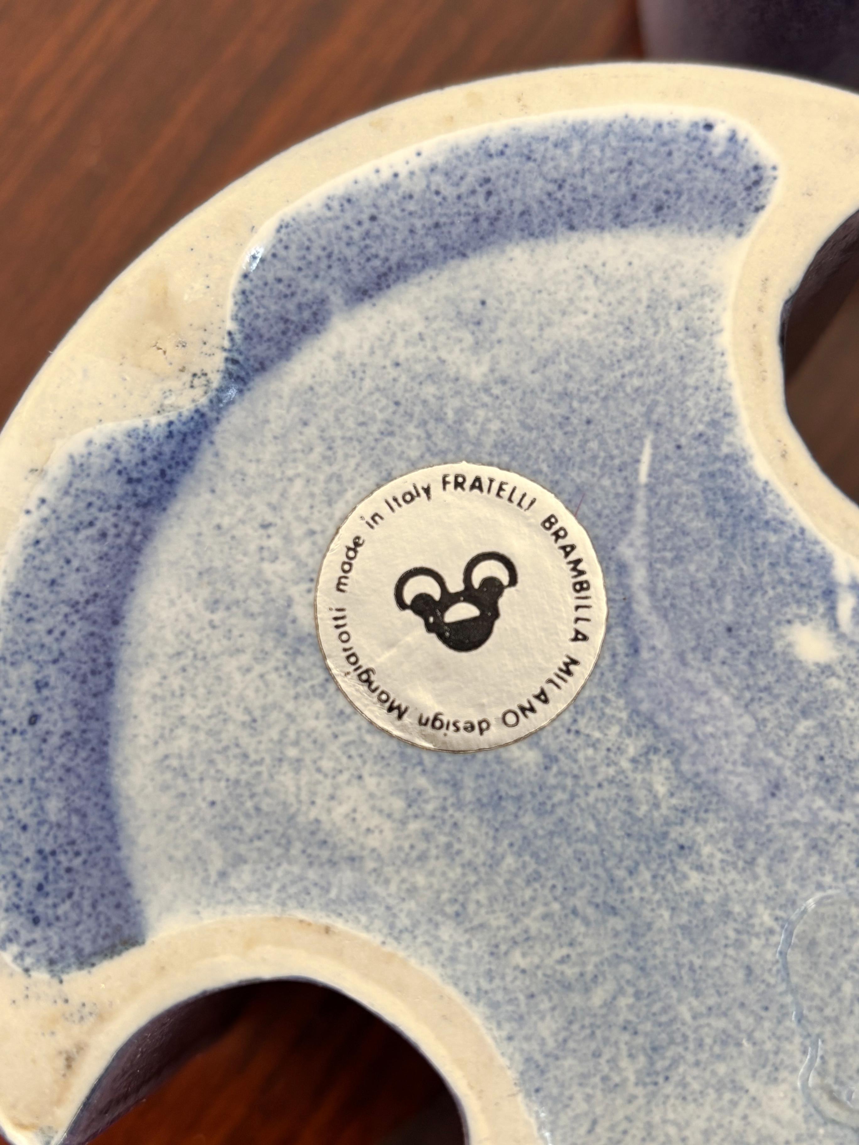 Ceramica Angelo Mangiarotti per Fratelli Brambilla Centrotavola in ceramica italiana 1968 in vendita