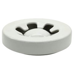 Angelo Mangiarotti for Fratelli Brambilla White Ceramic Ashtray, Italy 1970s