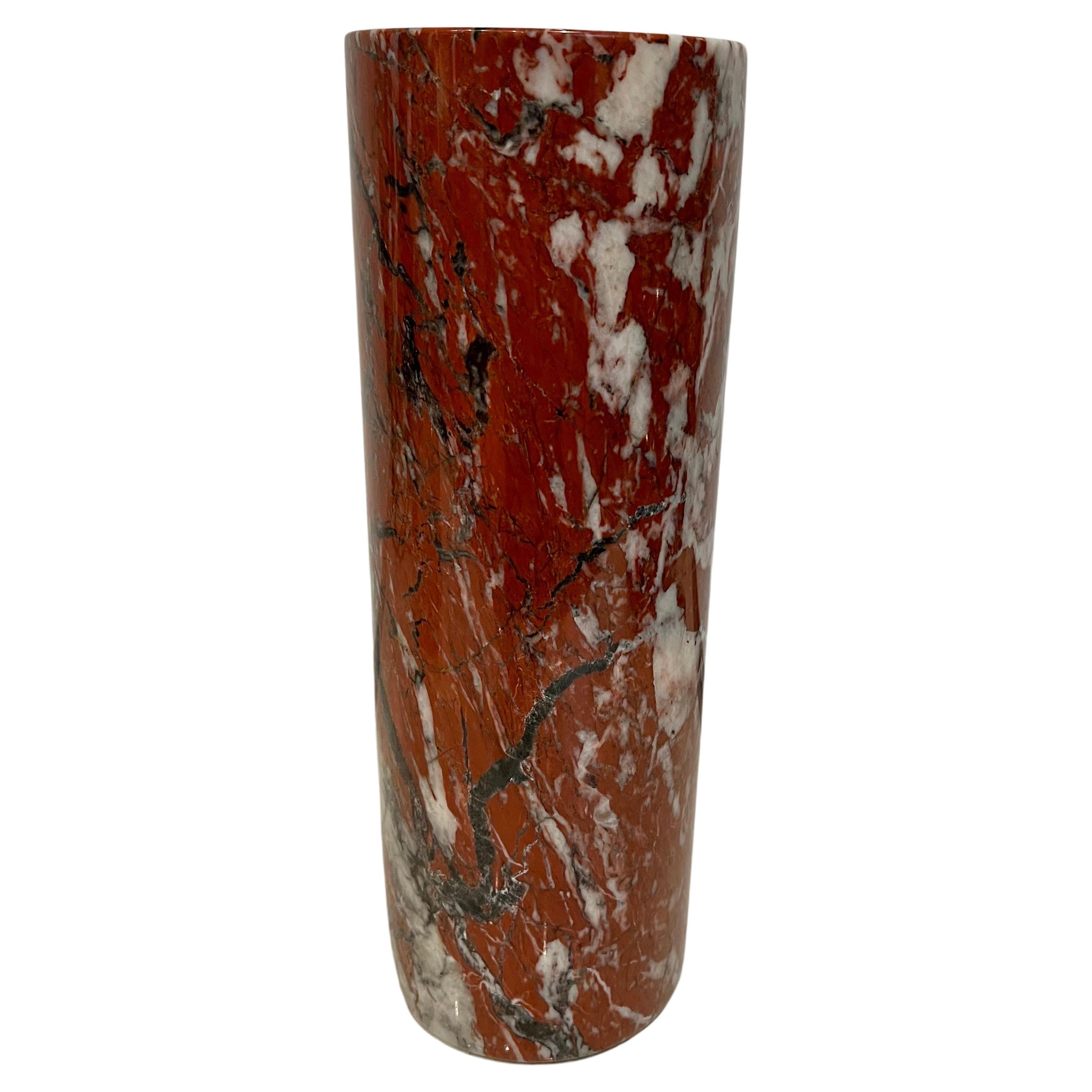 beautiful tall marble vase with a beveled edge, circa 1970's great condition and color.