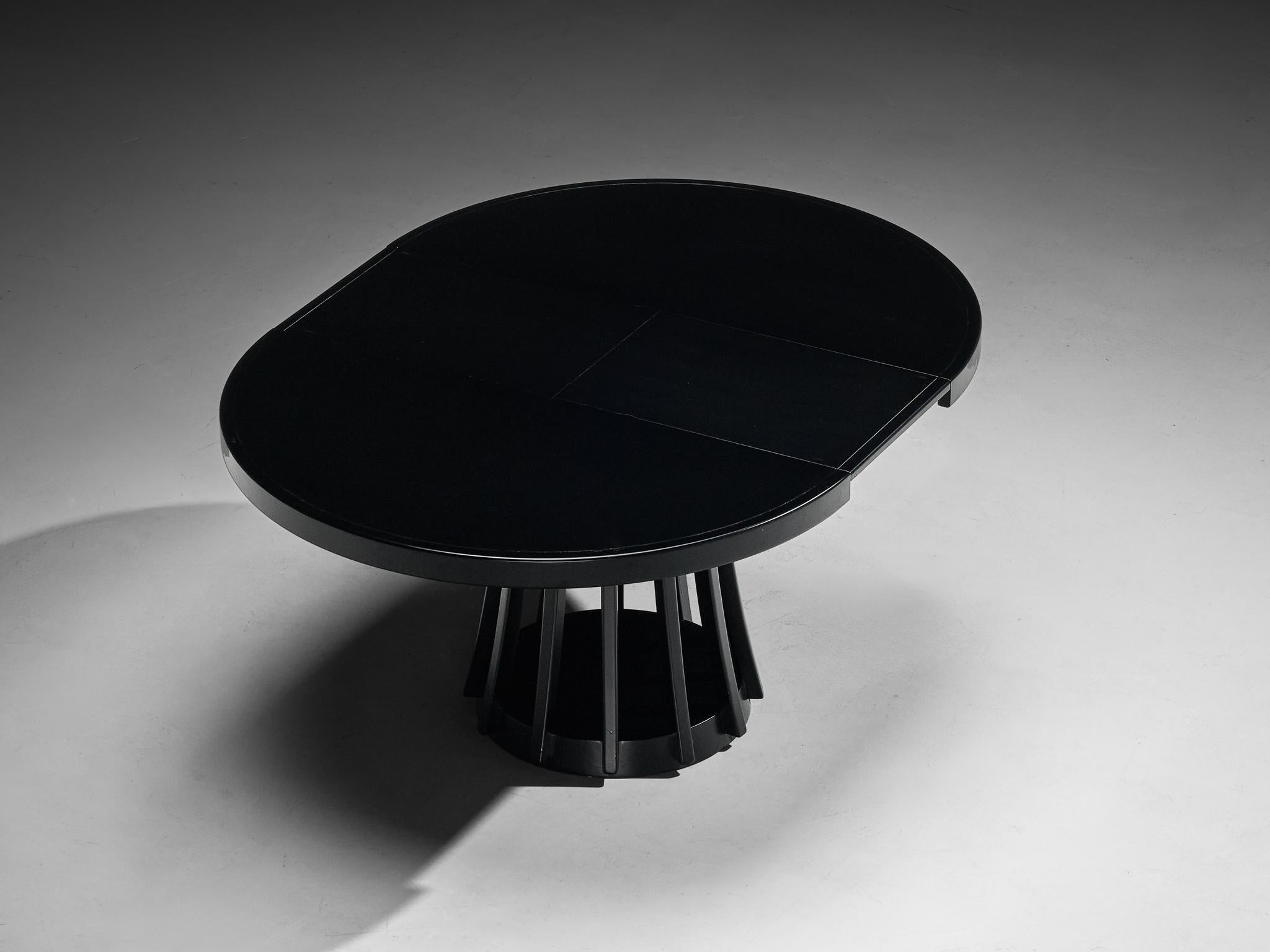 Mid-Century Modern Angelo Mangiarotti for La Sorgente del Mobile 'Programma S11' Extendable Round Dining Table For Sale