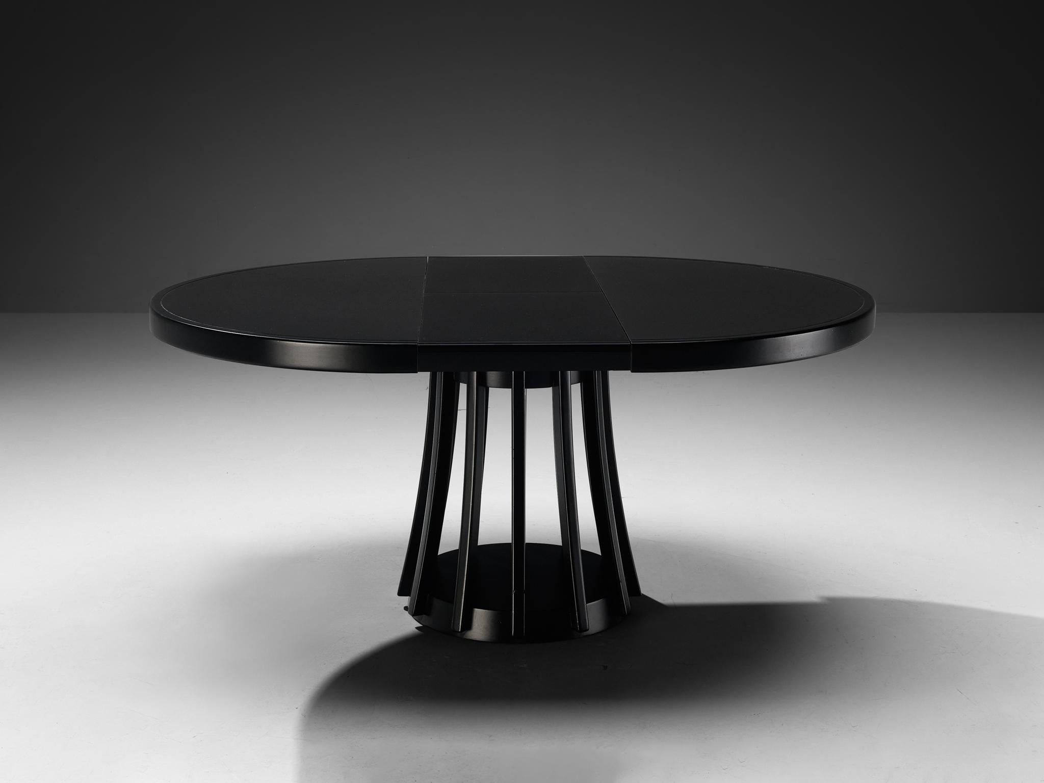 Late 20th Century Angelo Mangiarotti for La Sorgente del Mobile 'Programma S11' Extendable Round Dining Table For Sale