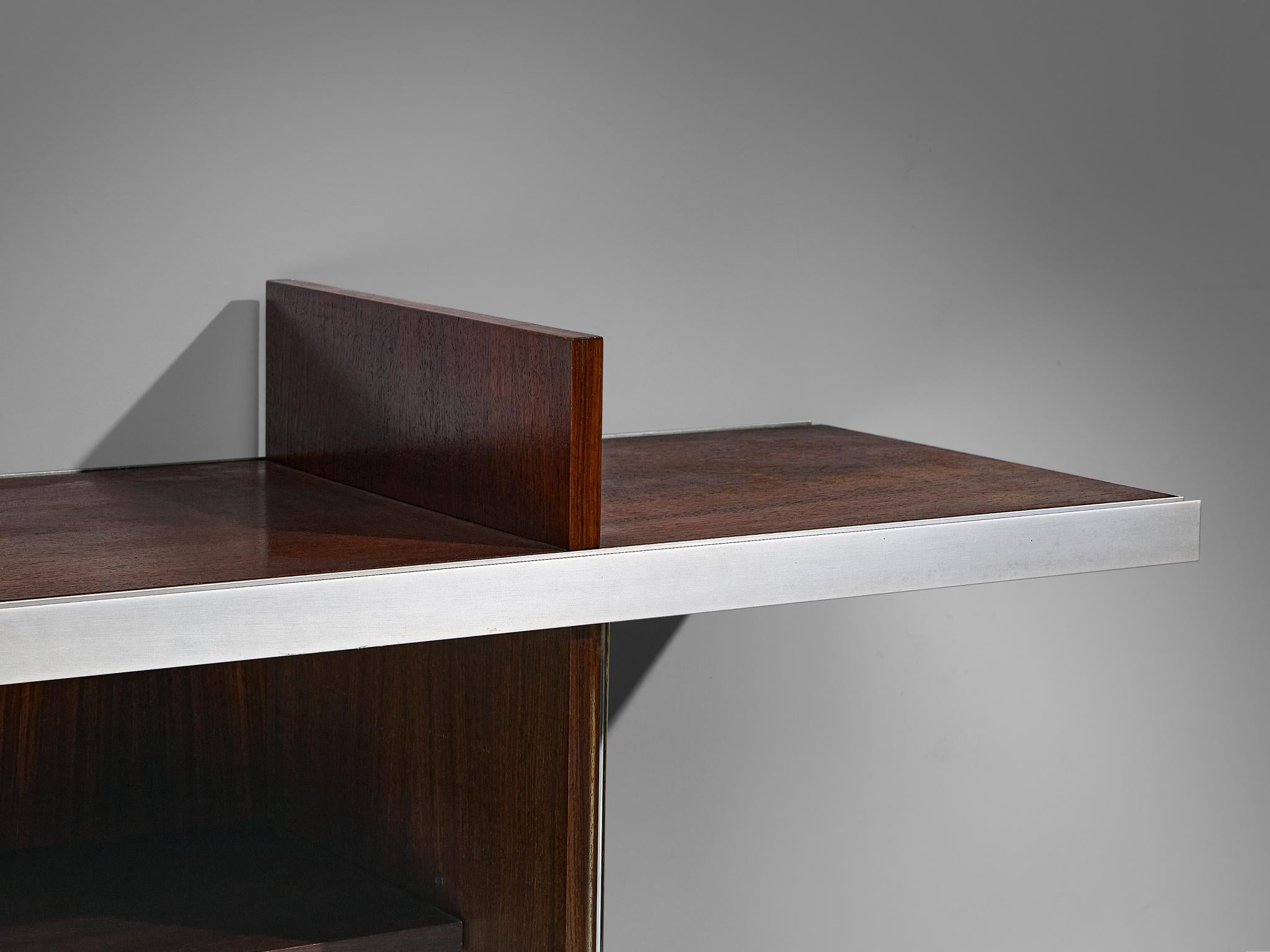 Angelo Mangiarotti for Poltronova 'Multiuse' Cabinet in Wood and Aluminium For Sale 2