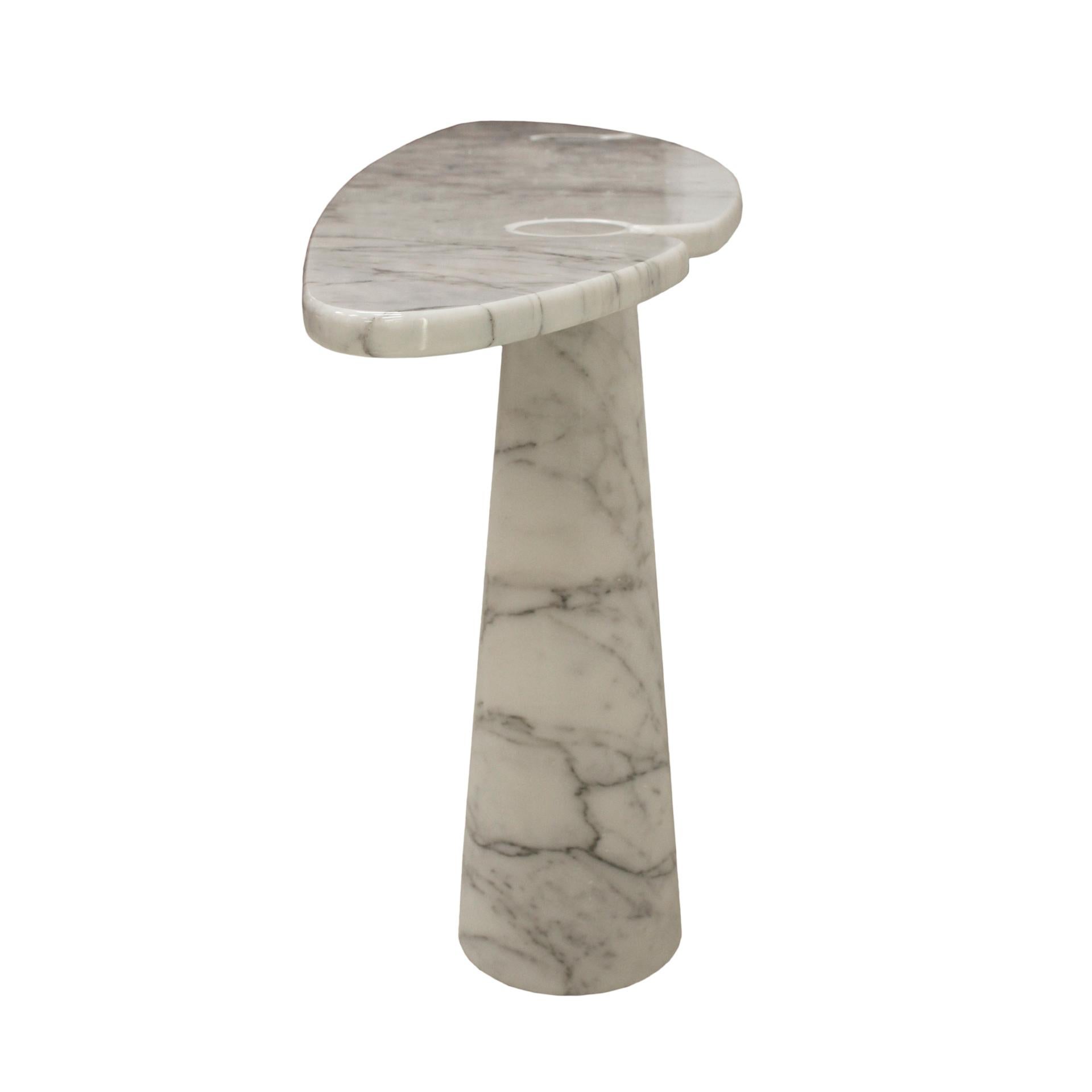 Late 20th Century Angelo Mangiarotti for Skipper Arabescato Marble Eros Console Table, Italy For Sale