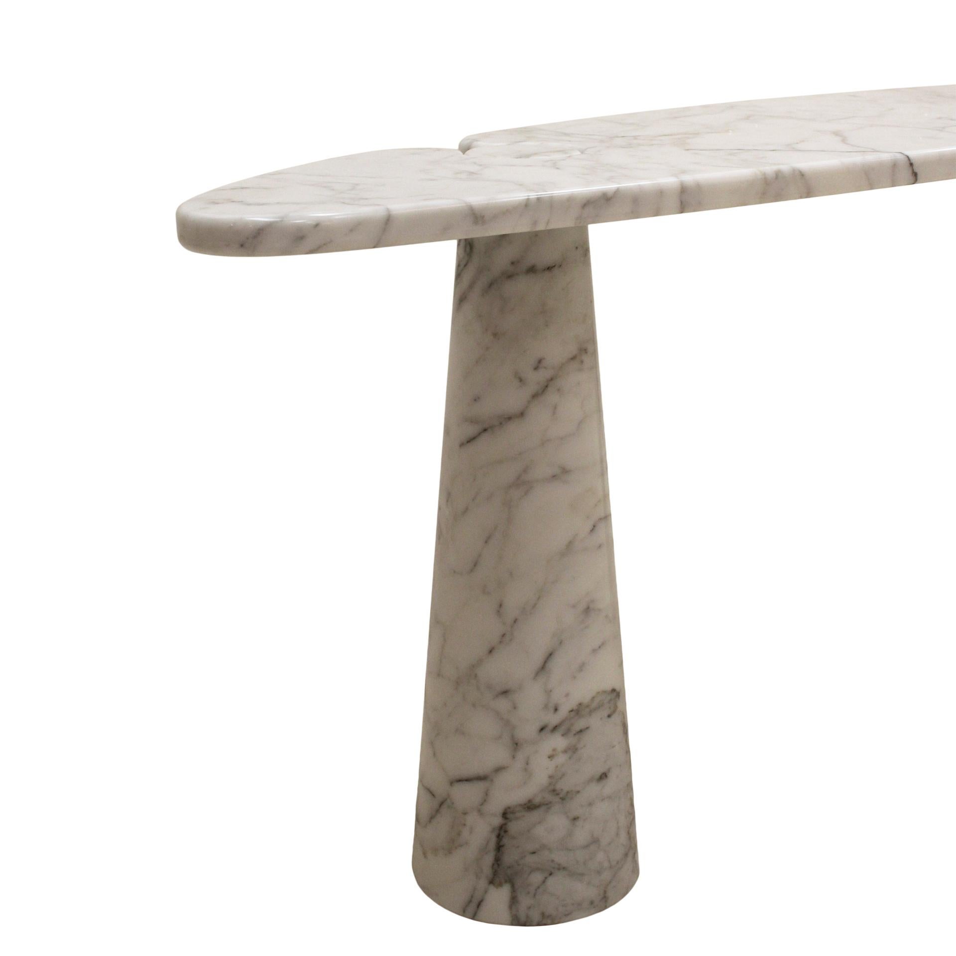Angelo Mangiarotti for Skipper Arabescato Marble Eros Console Table, Italy For Sale 2