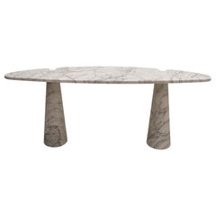 Angelo Mangiarotti pour Skipper Table console Eros en marbre Arabescato, Italie