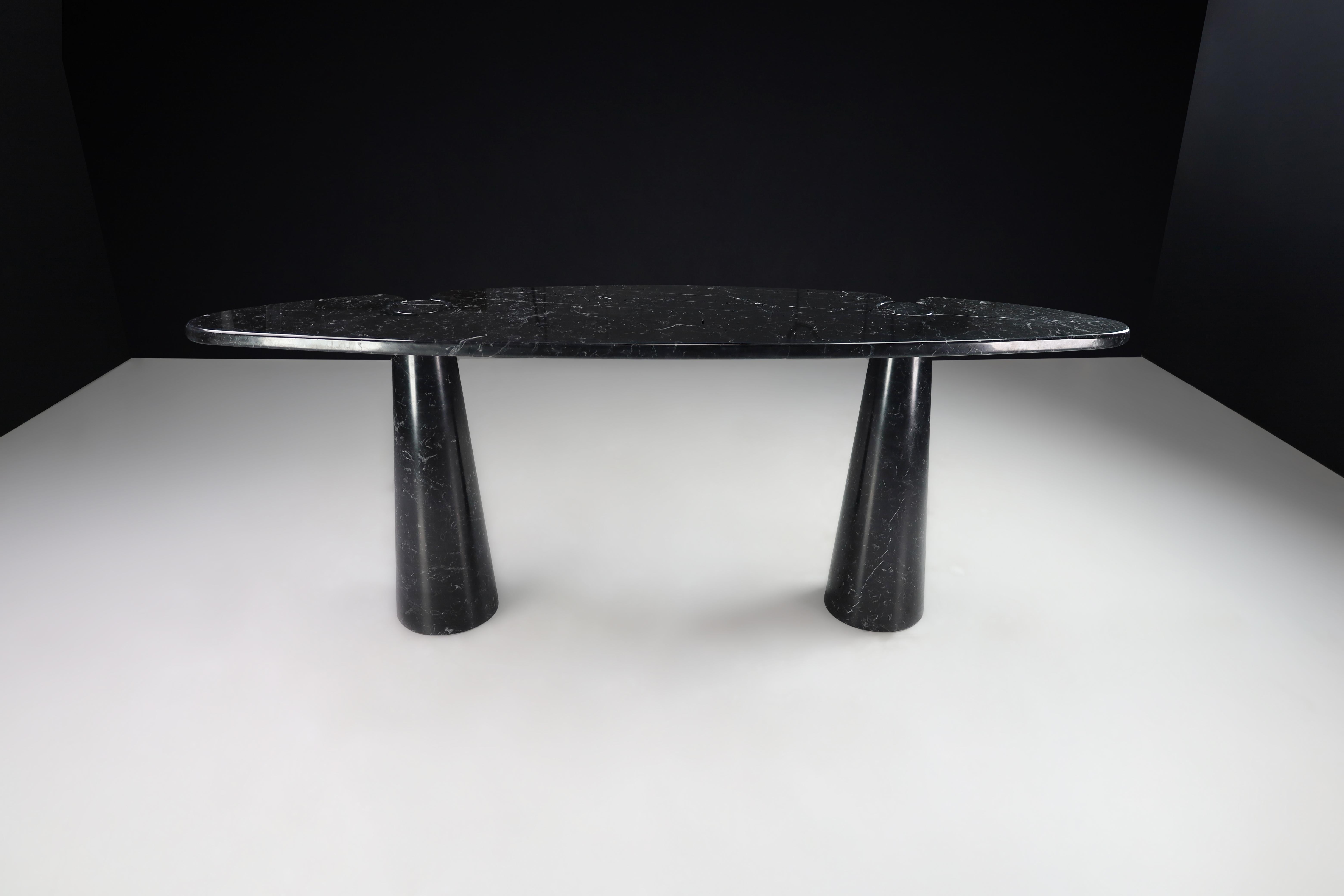 Console « Eros » en marbre noir Marquina, Angelo Mangiarotti pour Skipper, Italie, années 1970 en vente 3