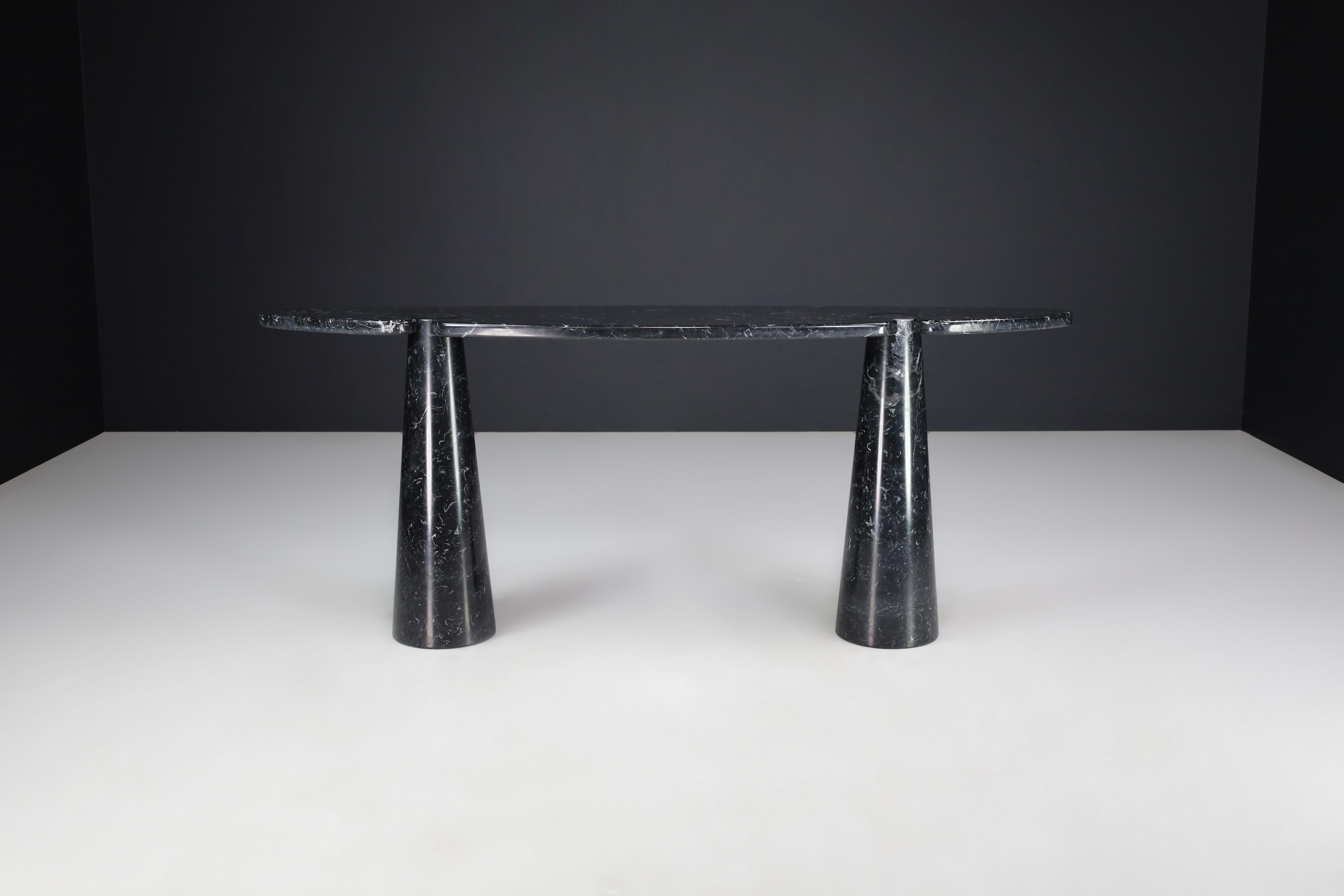 Console « Eros » en marbre noir Marquina, Angelo Mangiarotti pour Skipper, Italie, années 1970 en vente 9