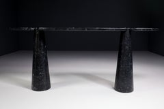 Angelo Mangiarotti for Skipper Black Marquina Marble "Eros" Console, Italy 1970s