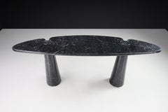 Angelo Mangiarotti for Skipper Black Marquina Marble "Eros" Console, Italy 1970s