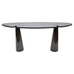 Table d'appoint « Eros » en marbre Marquina noir Angelo Mangiarotti pour Skipper