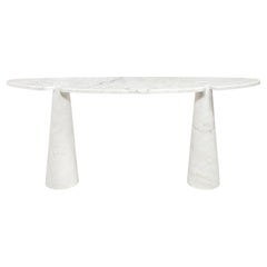 Angelo Mangiarotti Table console en marbre de Carrare série Eros, Skipper Label