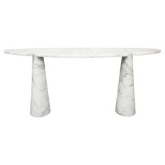 Angelo Mangiarotti for Skipper Carrara Marble Console from Eros Series